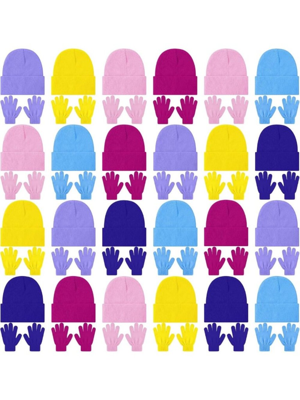 Cozy Kids Winter Beanie & Gloves Set - Warm Knit Hat & Mittens for Cold Weather